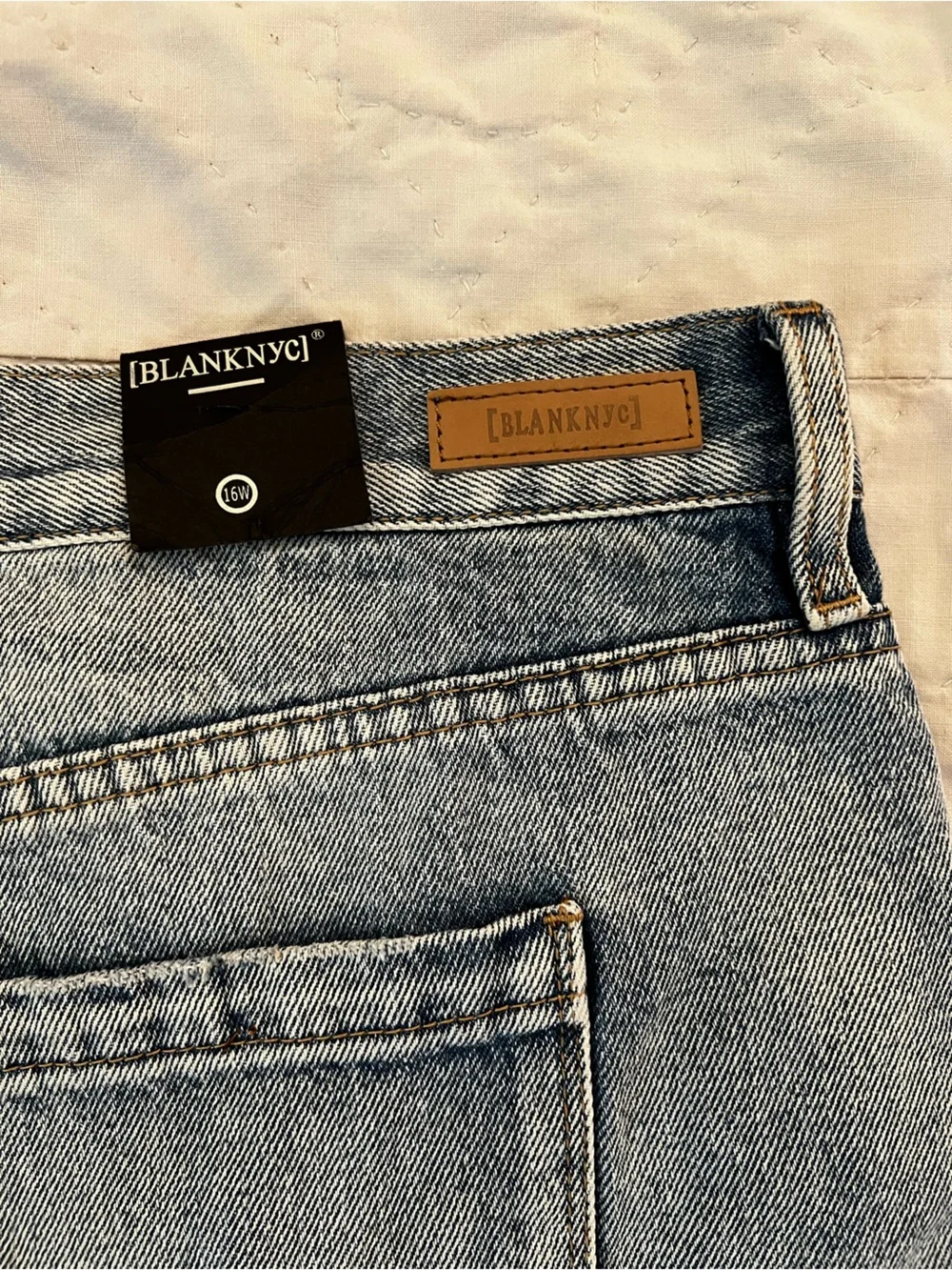 Blank NYC Distressed Light Blue Denim Cutoff Shorts